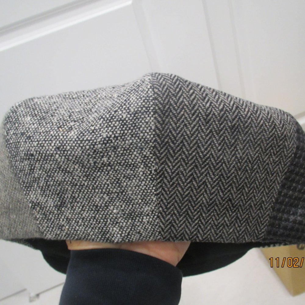 COPY - Patchwork Wool Newsboy8 Panel Applejack Cap - Picture 4 of 6